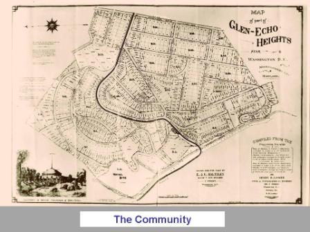 Old Map of Glen Echo Heights (Bill Fleury's Collection)